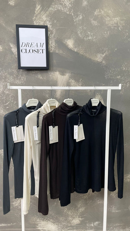 Maglia lupetto misto Cashmere HaveOne -MJS-P181-