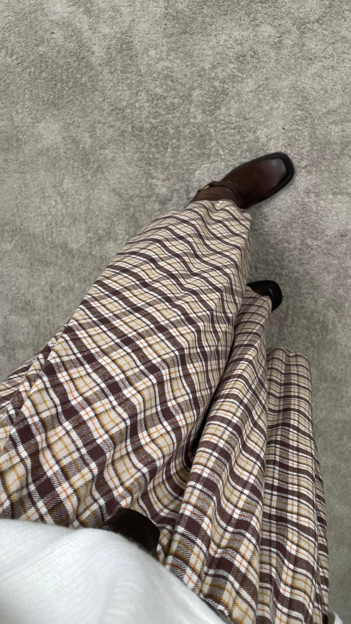 Gonna midi HaveOne quadri Moro/Coccio -GFW-P134-