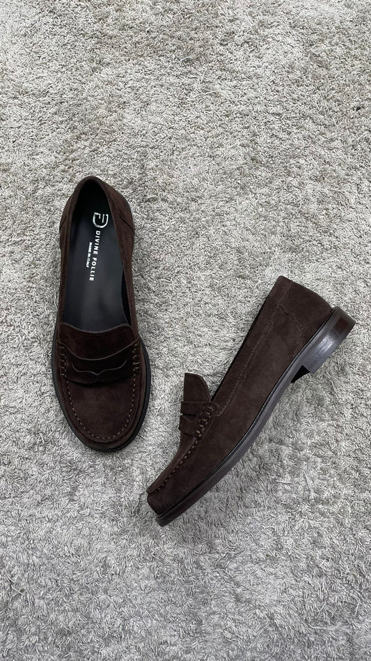 Mocassino DivineFollie scamosciato moro -DF252-