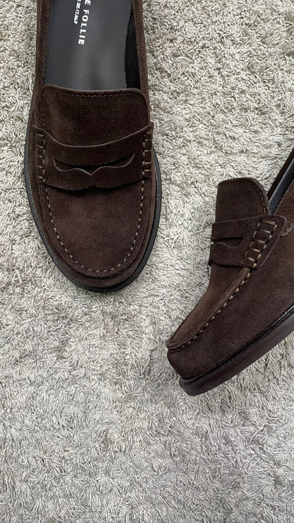 Mocassino DivineFollie scamosciato moro -DF252-