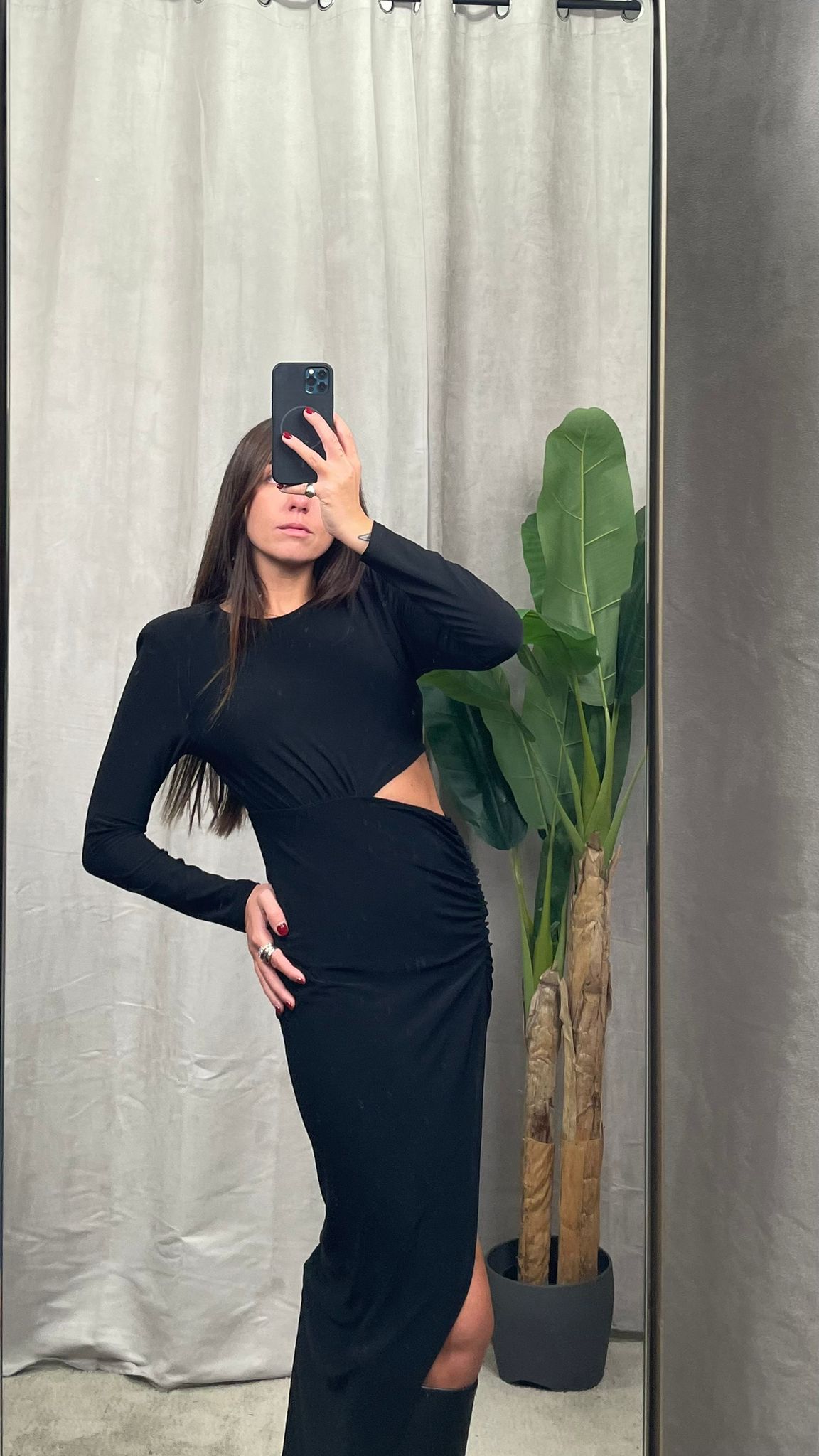 Abito lungo cut-out HaveOne -AGM-P092-