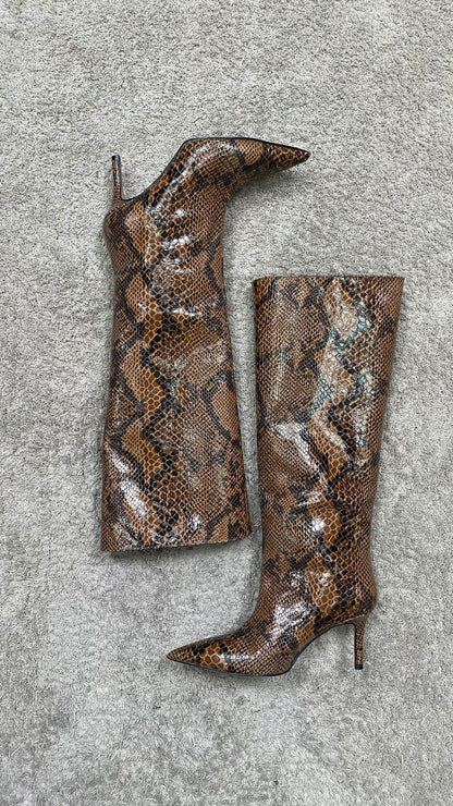 Stivale pitonato DivineFollie -SLP716-