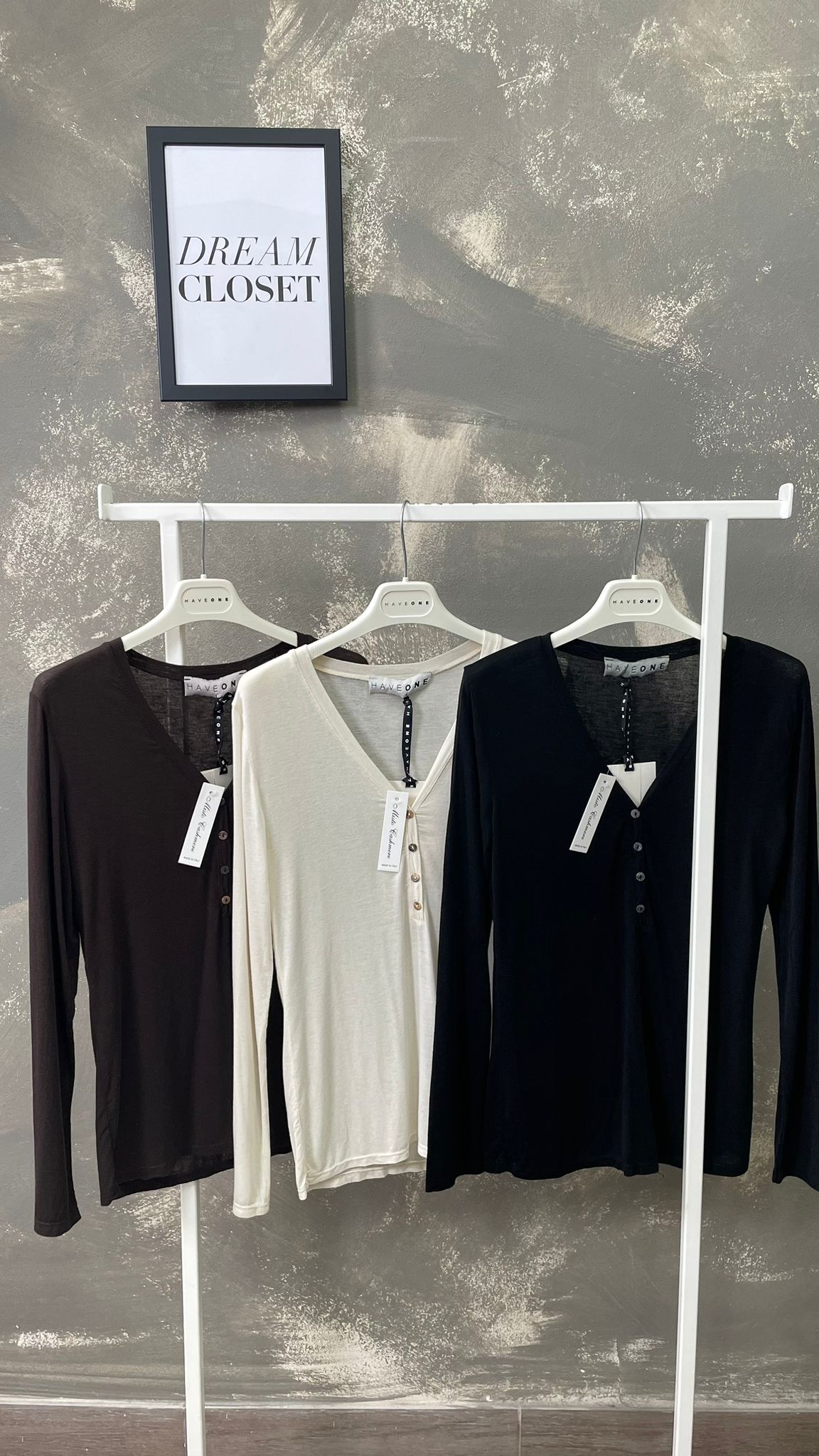 Maglia serafino HaveOne misto cashmere -MJS-P208-