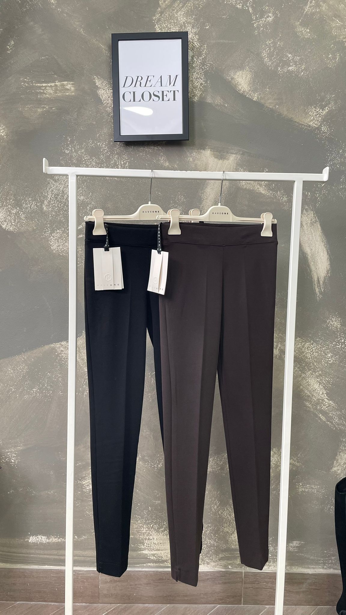 Leggings HaveOne in punto milano (Nero/Moro) -PJK-P278-