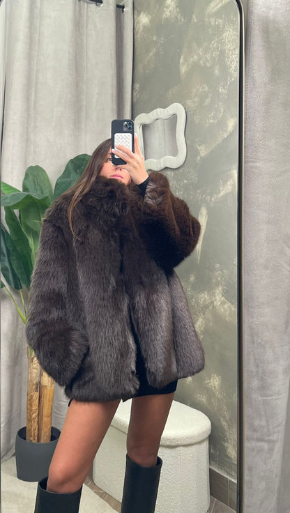 Eco-pelliccia HaveOne -KMA-P050- (Panna/Moro/Nero)