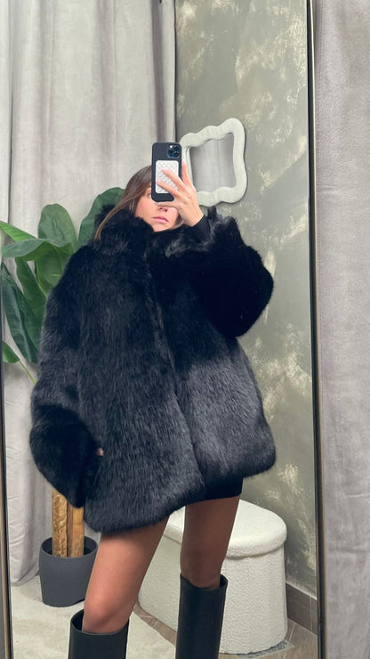 Eco-pelliccia HaveOne -KMA-P050- (Panna/Moro/Nero)