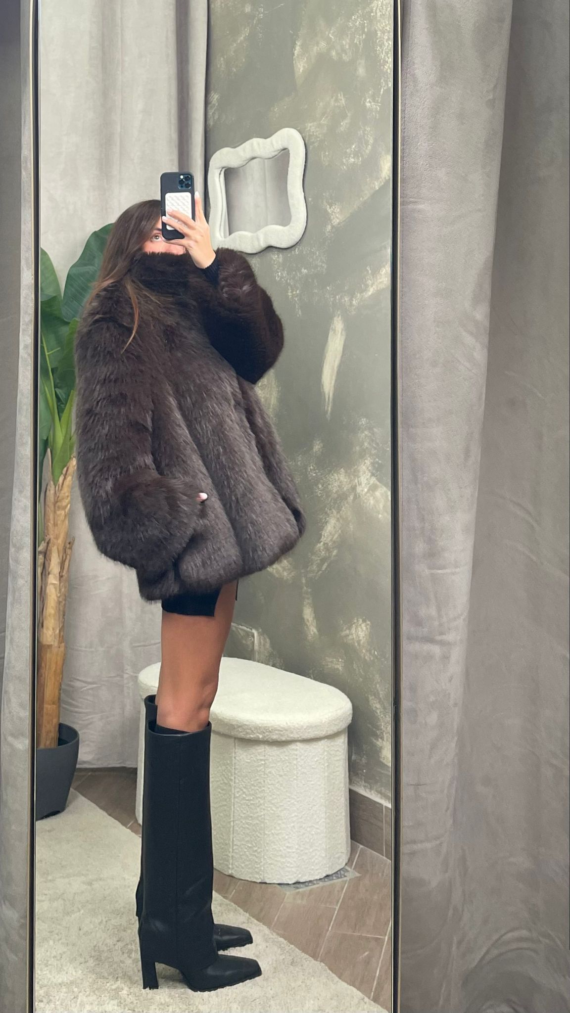 Eco-pelliccia HaveOne -KMA-P050- (Panna/Moro/Nero)