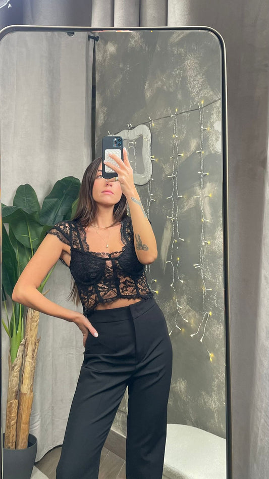 Top Corpetto in pizzo ViCOLO -TF1760-