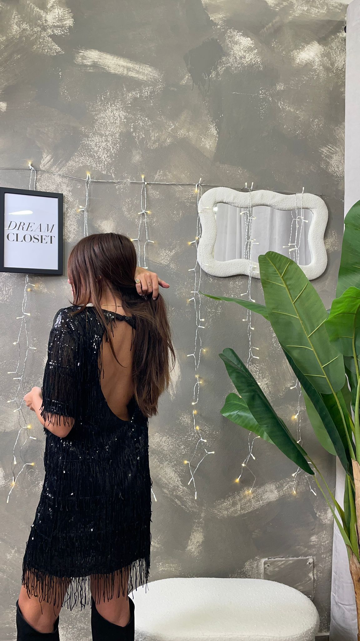 Abito paillettes nero HaveOne -AGE-P077-