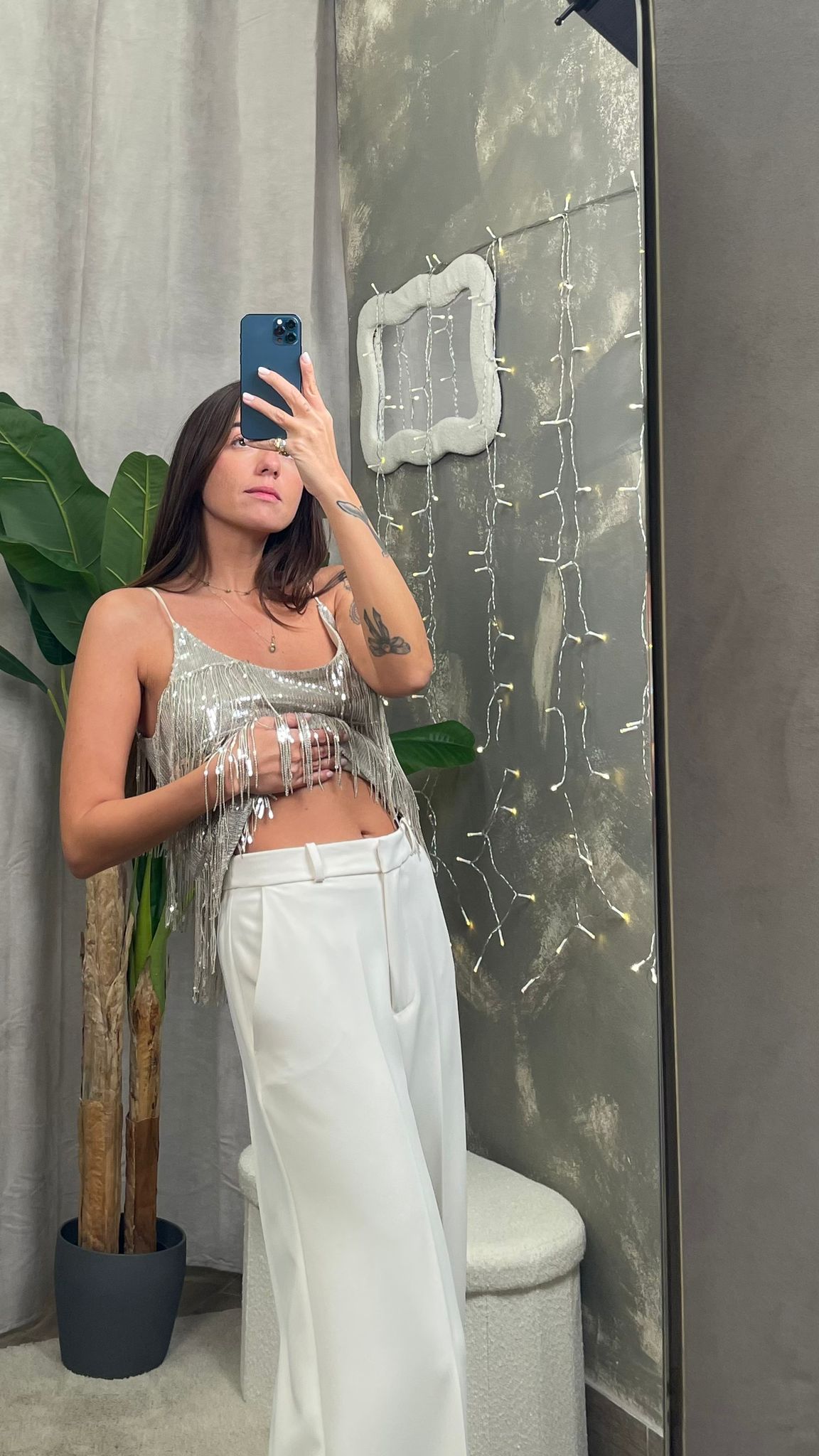 Tailleur bianco doppiopetto con dettagli in raso HaveOne -JCB-P106- -PCB-P246-