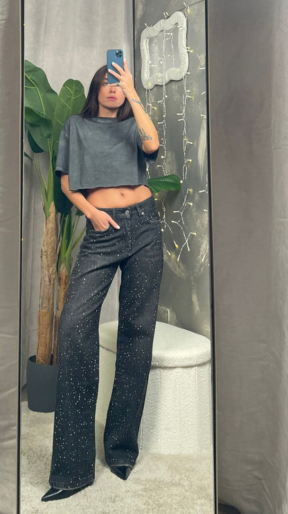 Jeans ViCOLO "Melody" brillantini -DF5144-