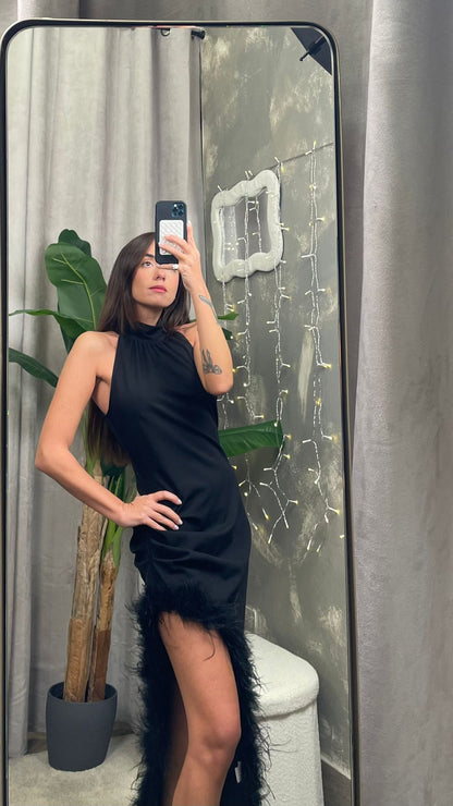 Abito HaveOne piume -AVS-P067-