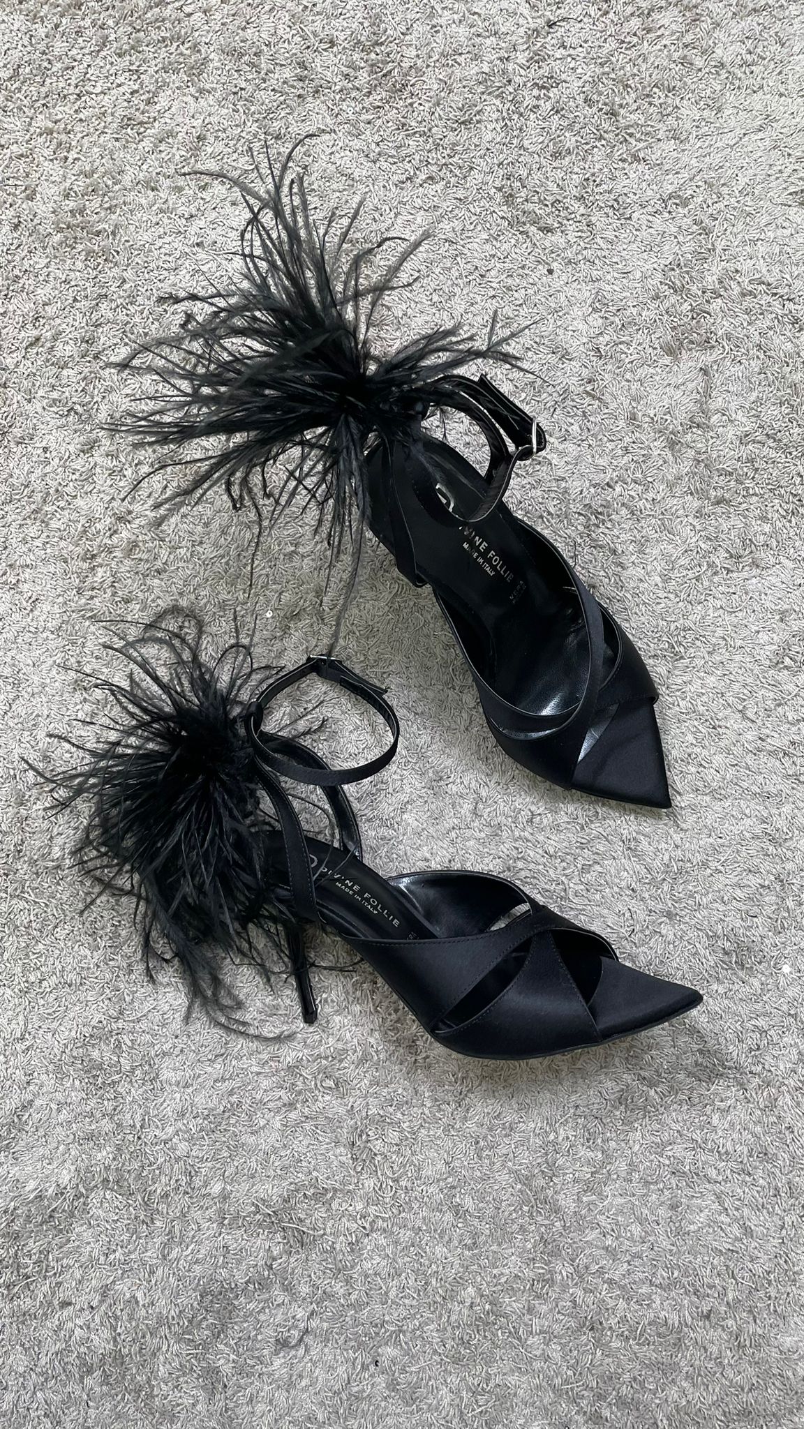 Sandalo in raso piuma DivineFollie -481-