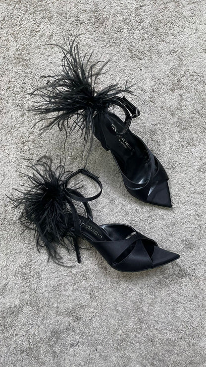 Sandalo in raso piuma DivineFollie -481-