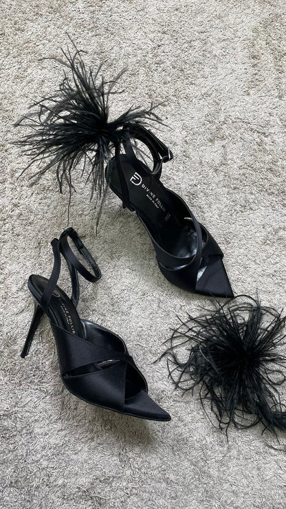 Sandalo in raso piuma DivineFollie -481-