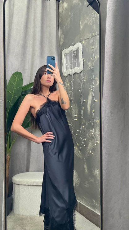 Abito ViCOLO asimmetrico (Antracite/Nero)  -TF1016-