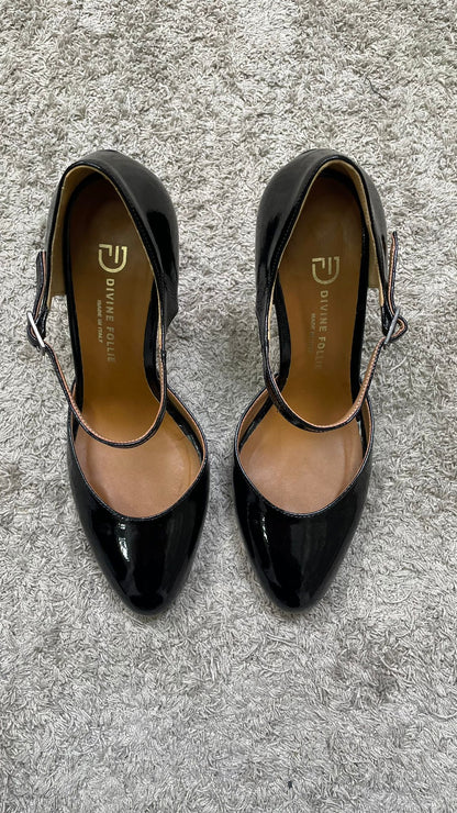 Décolleté Mary Jane DivineFollie (Nero/Bordeaux) -IS646-