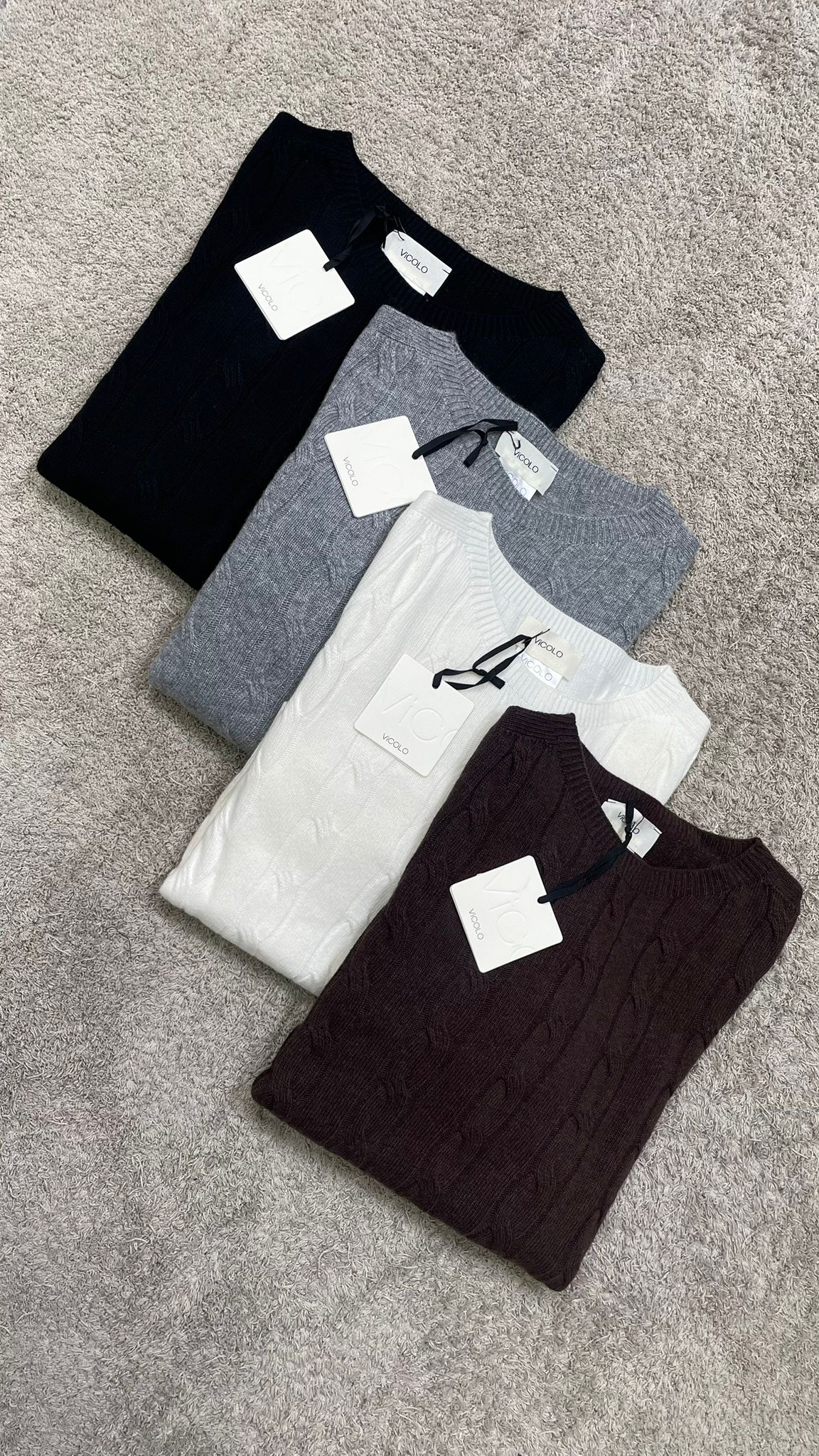 Maglione trecce ViCOLO -77327F-