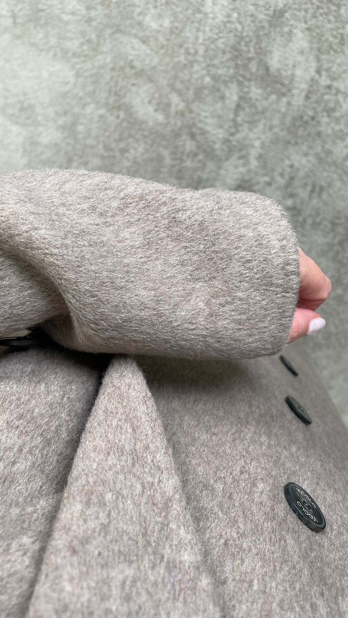 Cappotto ViCOLO hand made Mélange doppiopetto -TF0008- Grigio/Visone/Fango