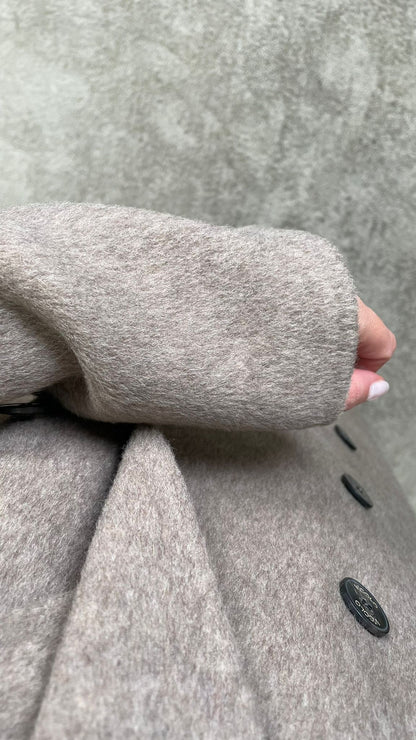 Cappotto ViCOLO hand made Mélange doppiopetto -TF0008- Grigio/Visone/Fango