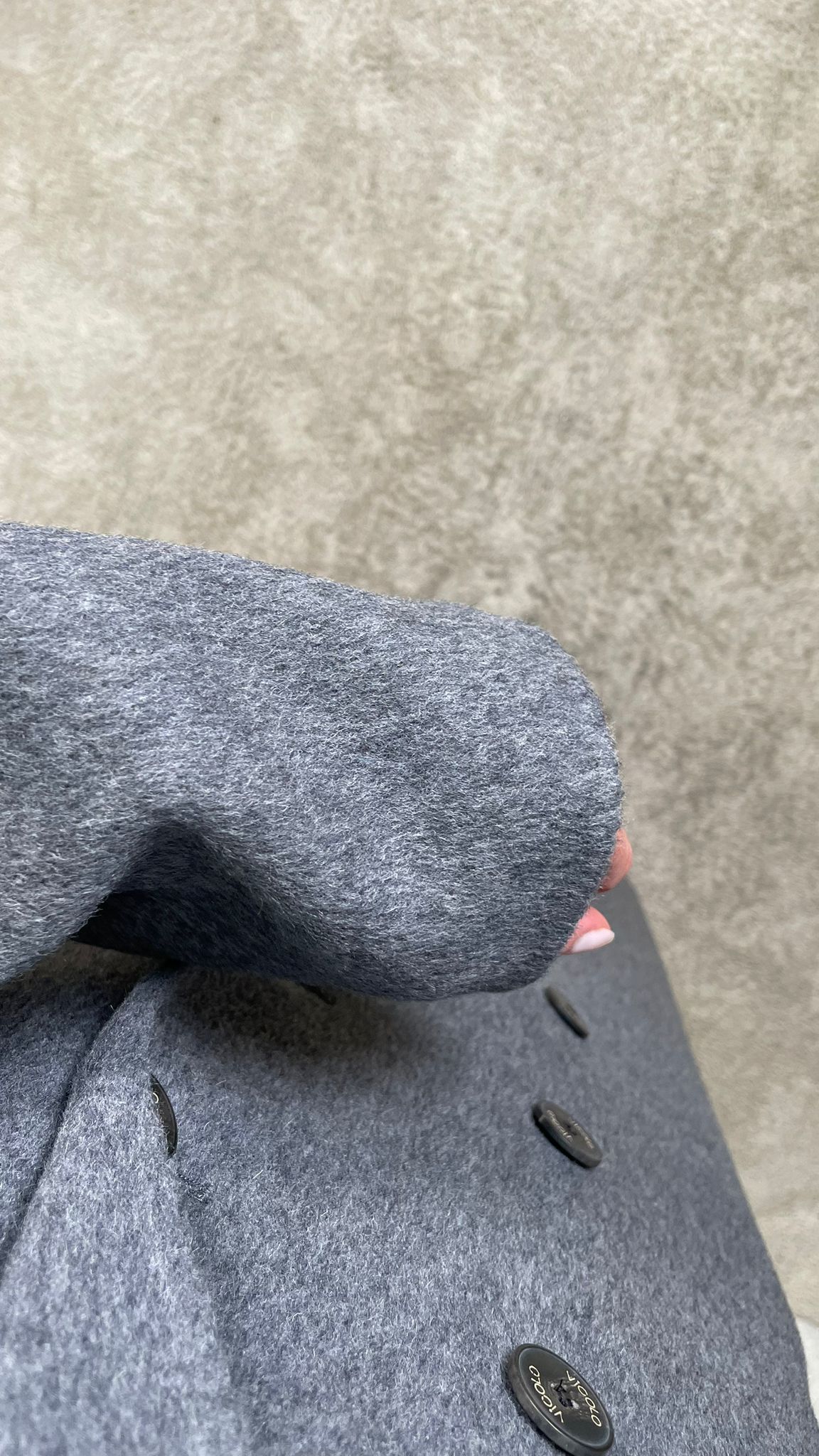 Cappotto ViCOLO hand made Mélange doppiopetto -TF0008- Grigio/Visone/Fango