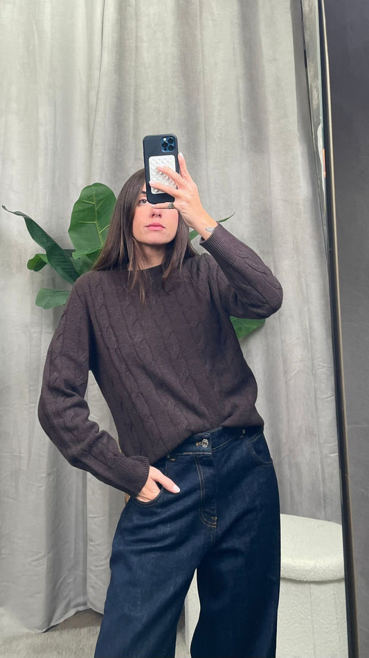 Maglione trecce ViCOLO -77327F-