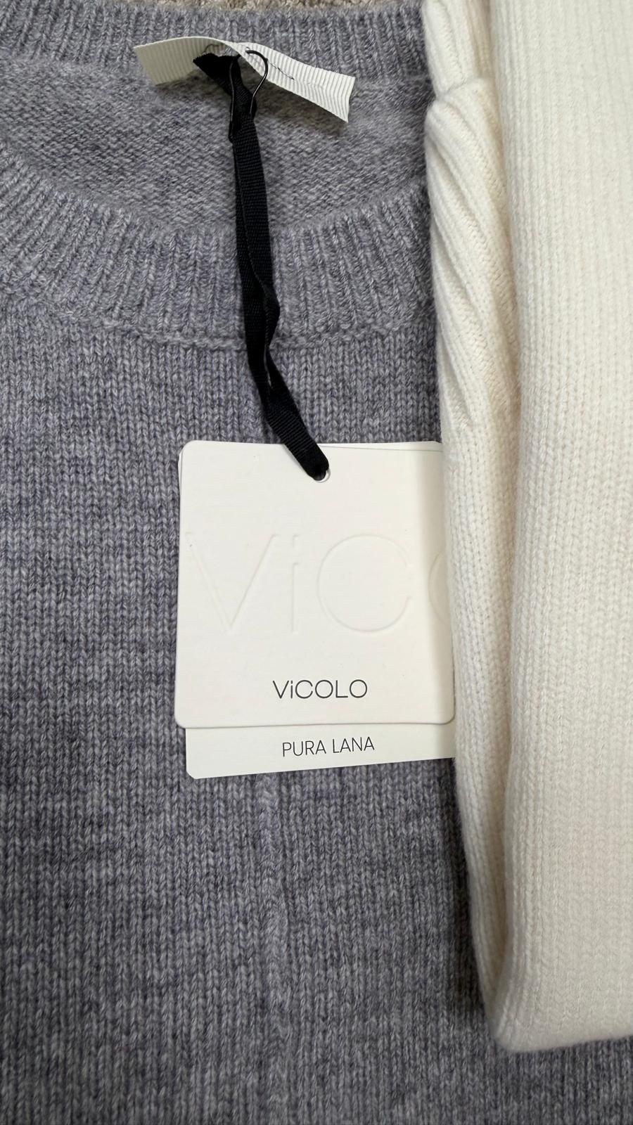 Maglione ViCOLO in pura lana -773F8F-