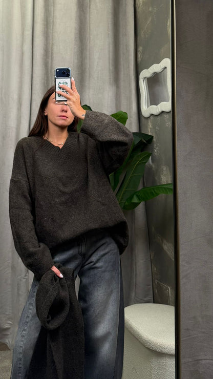 Maglione con sciarpa -MTT-P393-