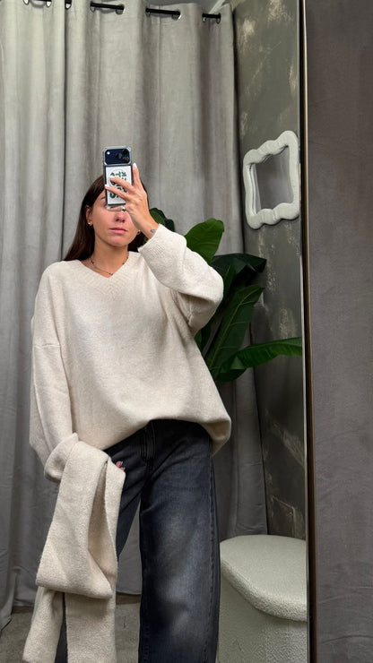 Maglione con sciarpa -MTT-P393-