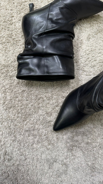 Stivaletto DivineFollie (Pelle Nero/Camoscio bruciato) -26/TR