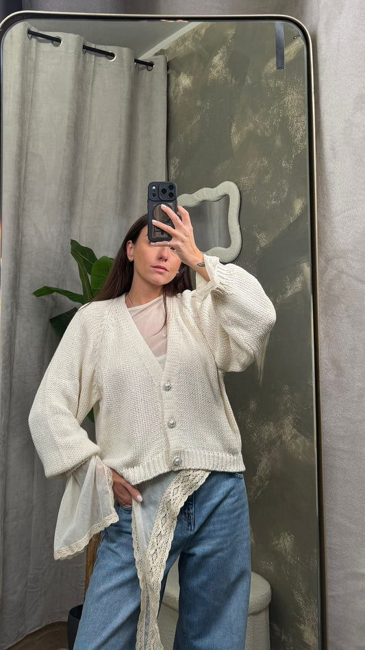 Cardigan HaveOne con dettaglio gioiello -JIT-Q010-