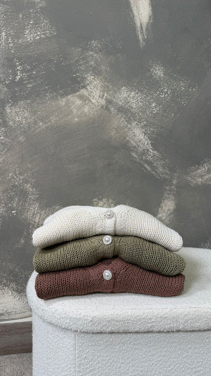 Cardigan HaveOne con dettaglio gioiello -JIT-Q010-