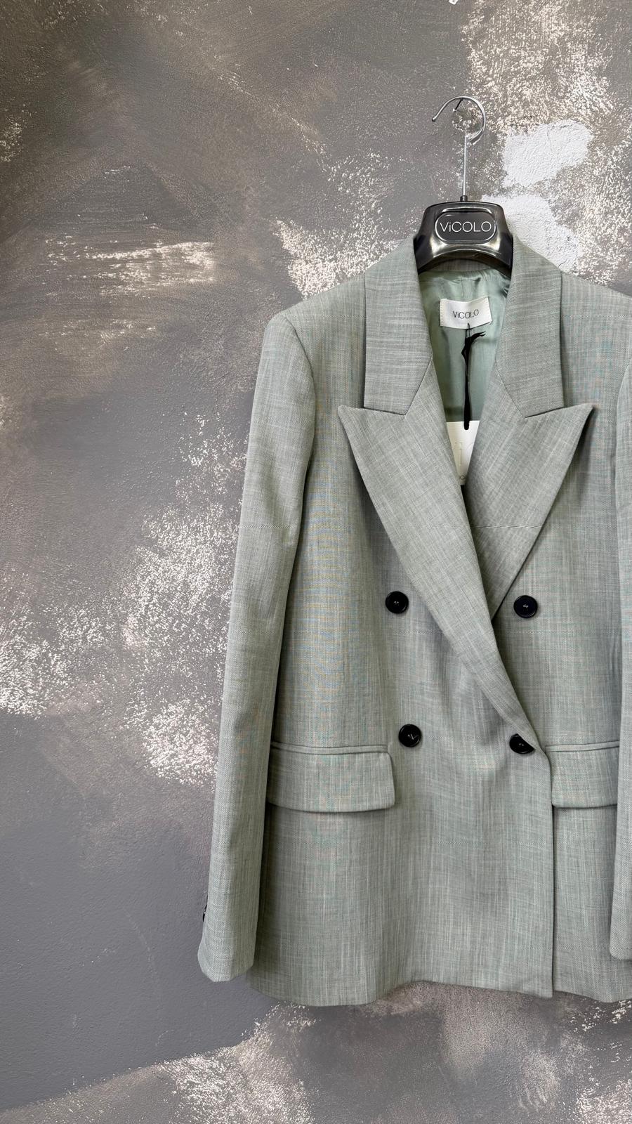 Blazer sartoriale ViCOLO  (Menta/Beige/Perla) -TAB1129-