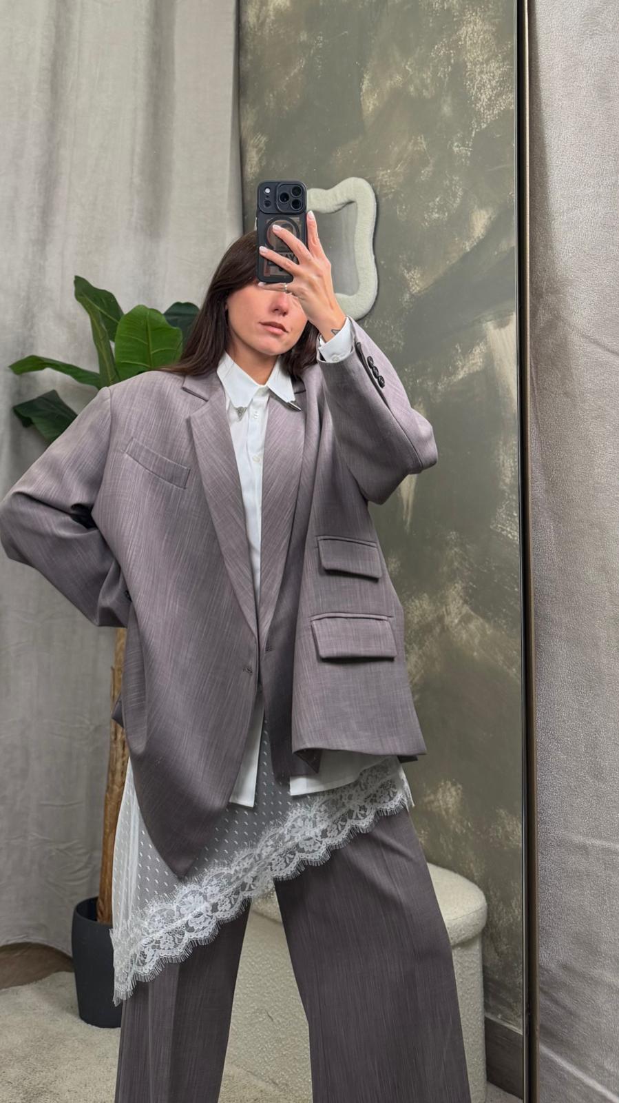 Tailleur ViCOLO mélange lilla/grigio -TAB1094- TAB1095-