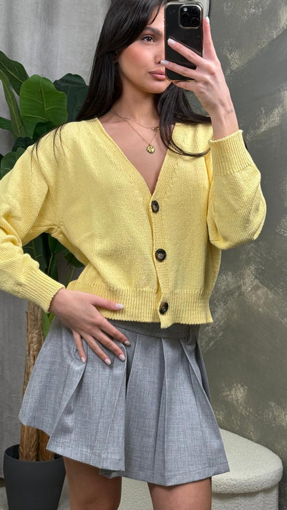 Cardigan ViCOLO basic tre bottoni - 5AB5015-