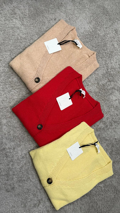 Cardigan ViCOLO basic tre bottoni - 5AB5015-