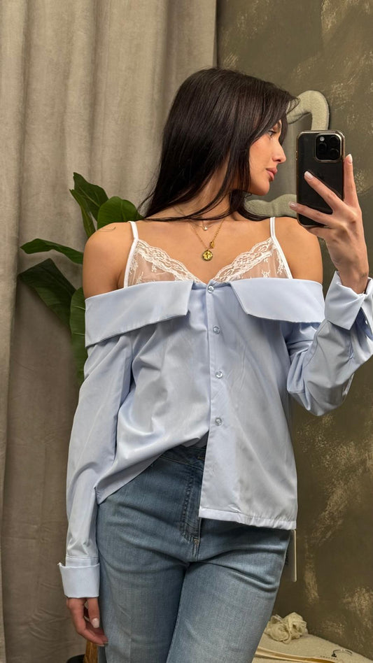Camicia HaveOne con dettaglio bralette - CVS-Q164-