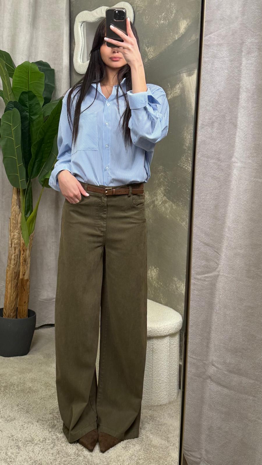 Pantalone ViCOLO Verdone con cinta -TAB1104-