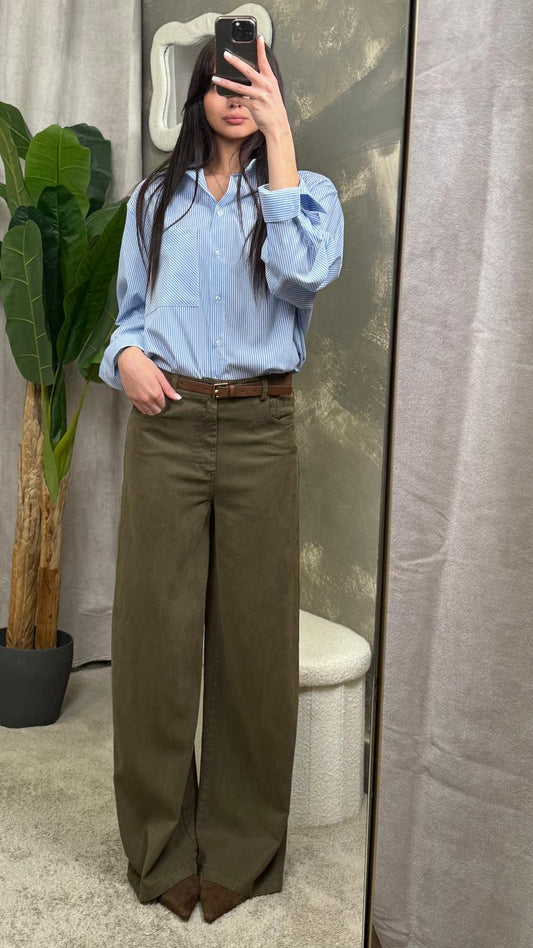 Pantalone ViCOLO Verdone con cinta -TAB1104-