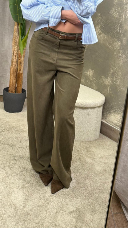 Pantalone ViCOLO Verdone con cinta -TAB1104-
