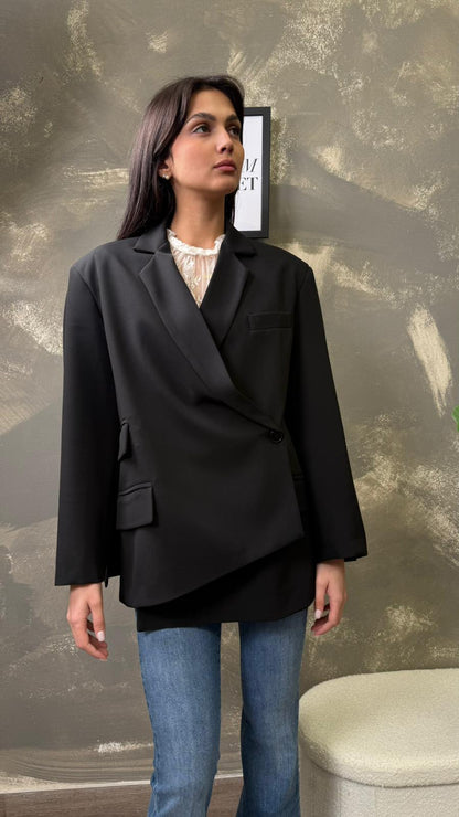 Blazer Oversize bottone spostato ViCOLO -TAB0689-