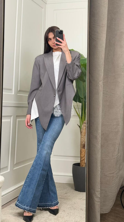Blazer cropped ViCOLO con punte -TAB1126-