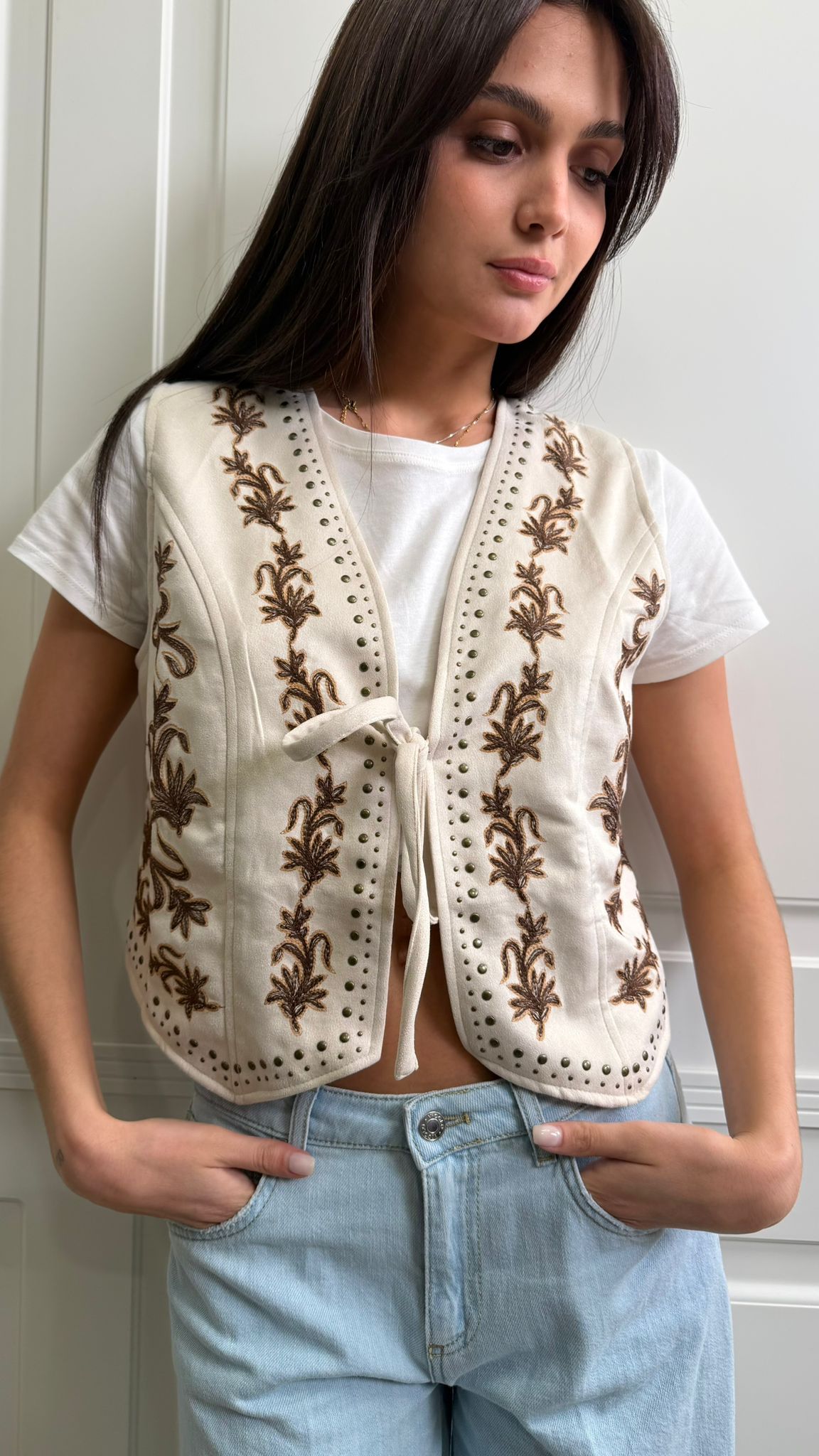 Gilet HaveOne ricami -LSS-Q025-