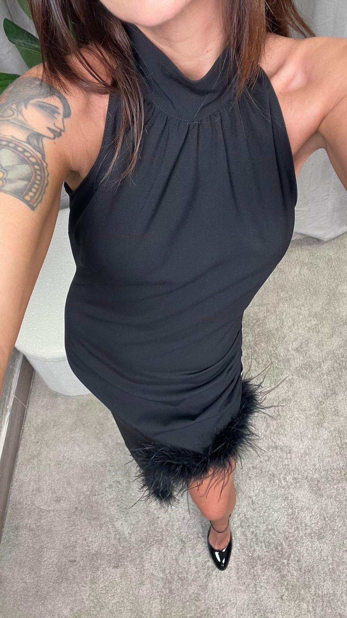 Abito HaveOne piume -AVS-P067-