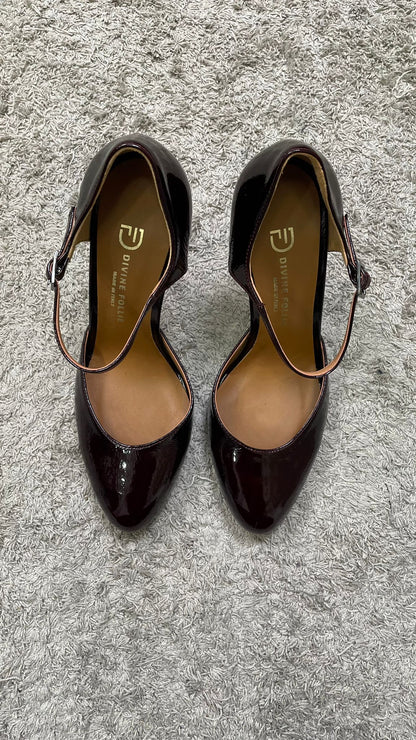 Décolleté Mary Jane DivineFollie (Nero/Bordeaux) -IS646-