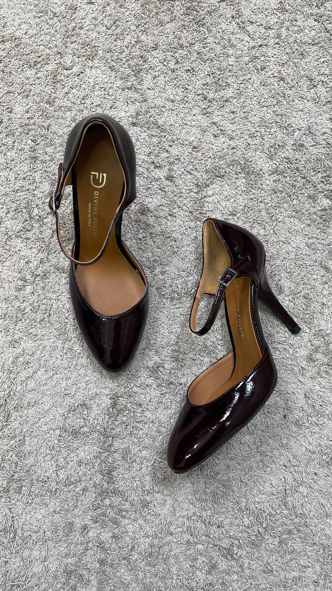 Décolleté Mary Jane DivineFollie (Nero/Bordeaux) -IS646-