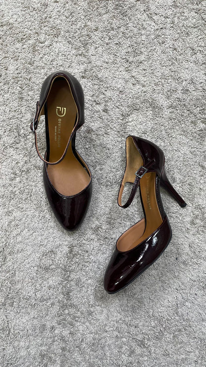 Décolleté Mary Jane DivineFollie (Nero/Bordeaux) -IS646-