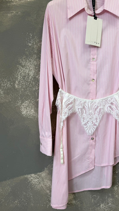 Camicia asimmetrica con giarrettiera -CMA-Q168-