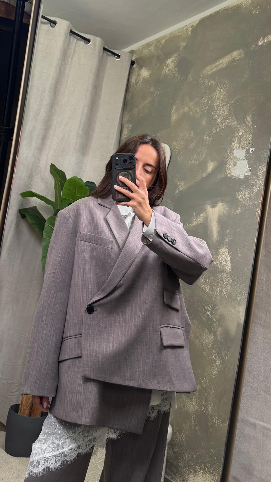 Tailleur ViCOLO mélange lilla/grigio -TAB1094- TAB1095-