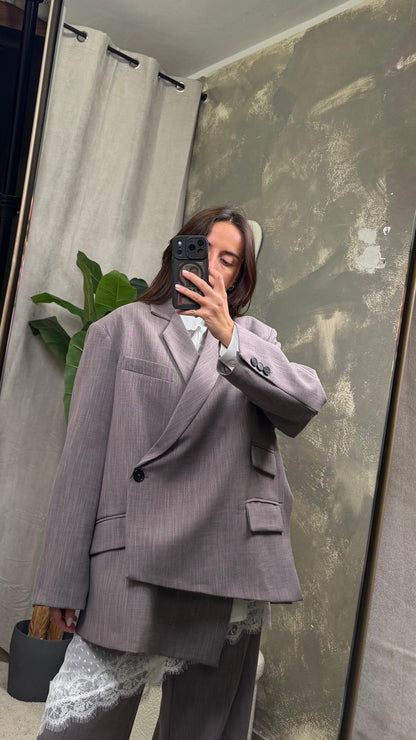 Tailleur ViCOLO mélange lilla/grigio -TAB1094- TAB1095-